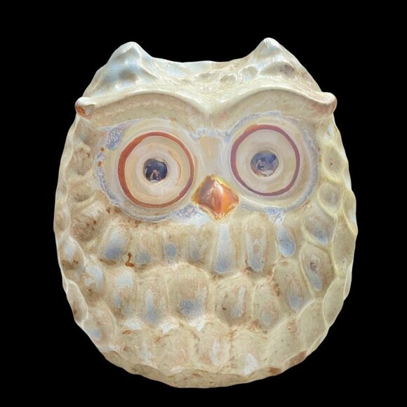Vintage Ceramic Owl Hand Made Hand Painted 6.5” H 4.5” W - Picture 1 of 3